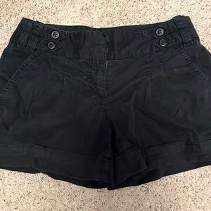 Black button Loft shorts.